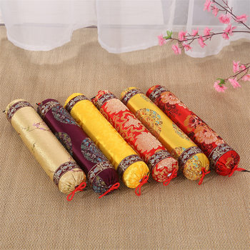 Pillow Set with Hawthorn Seeds, Mugwort, Buckwheat, Cypress Seed Shell, Silk Satin Round Pillowcase, Cylindrical Candy Pillowcase, Horn-Shaped Pillow