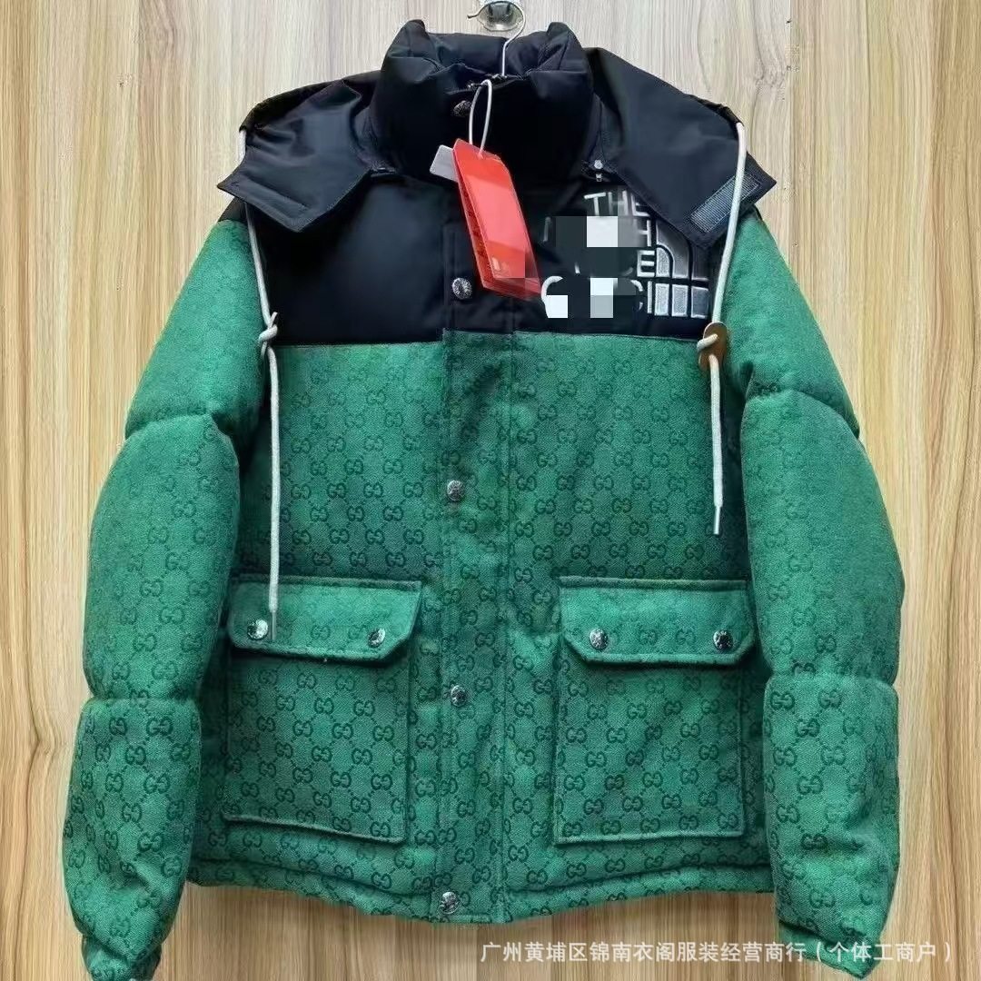 Cross-Border 2025 High Version Winter Men's and Women's down Jackets Letter Hooded Jackets Loose and Versatile Jackets Thickened and Warm