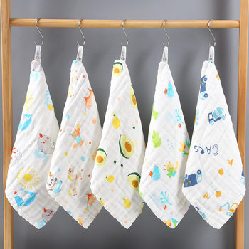 [strict selection] cotton baby square towel wash towel six layer cotton handkerchief gauze towel saliva towel high density children's towel