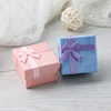 Jewelry Packaging Box Spot Earrings Ring Box Paper Box Multicolor Square Bow Earrings Ring Box