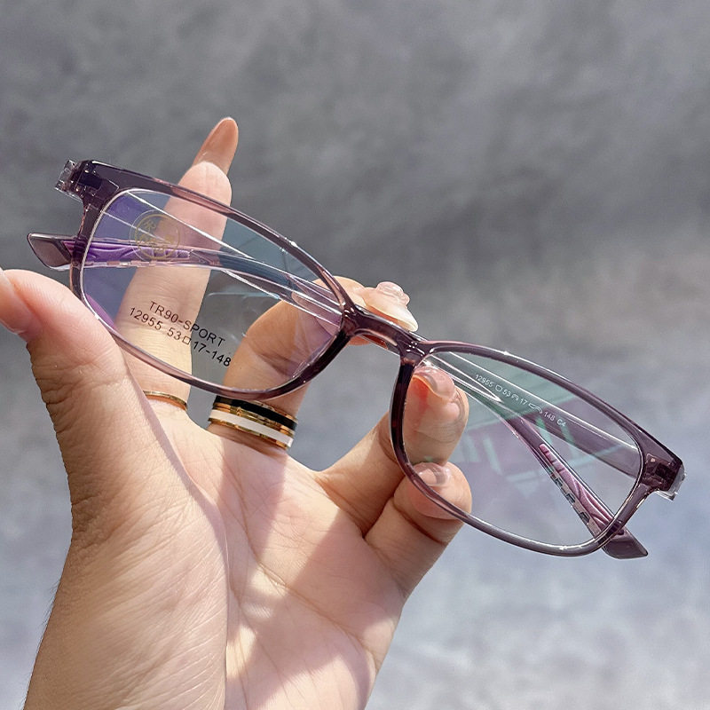 Ultra Light Screwless TR90 Frame Fashionable Small Frame Narrow Box Women's Myopia Eye Frame Can Be Equipmentable Height Number of Glasses Frame