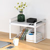 Retractable Kitchen Shelf Countertop Cabinet Partition Layered Shelf Cabinet Inner Seasoning Storage Pot Rack Desktop Small Shelf