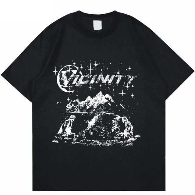 Y2k street hip-hop letter print pure cotton oversized T-shirt men's short-sleeved new Harajuku style fashion Gothic T-shirt top