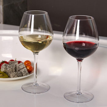 in stock Tritan Wine Glass Household Creative Cup Plastic Transparent Bordeaux Cup Set Food Grade Goblet