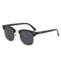 C10-bright black gold frame-black and gray film