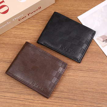New 2024 Cross-Border Popular Low-Price Wallet Men's Short Card Holder Fashionable Business European and American Spot Foreign Trade Manufacturer