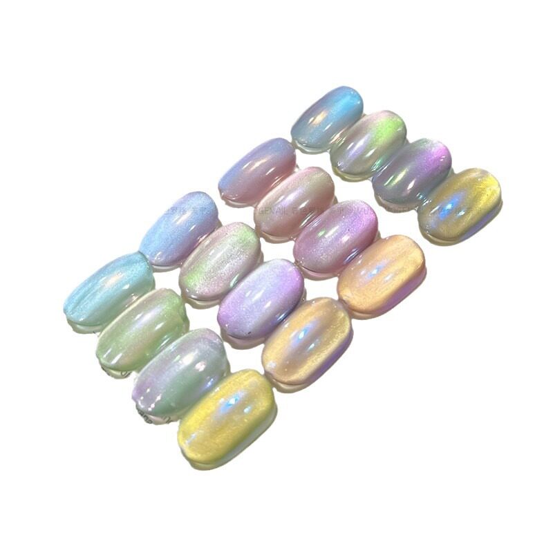 Twilight Rogge Manicure 2025 New Moonlight Powder Series Internet Celebrity Popular Popular Crystal Plated Powder Mirror Moonlight Cat Eye