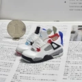 4 red and blue Mandarin duck (a pair of naked shoes)