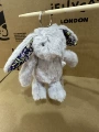 Long-legged floral grey bonnie bunny charm