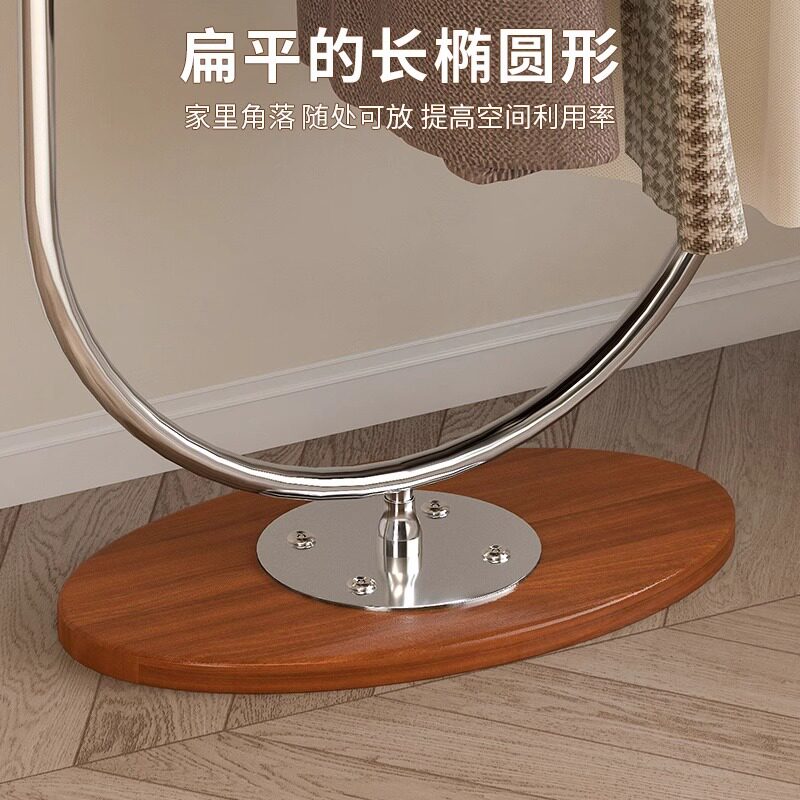Medieval Style Clothes Hanger Floor-Standing Entrance Hall Clothes Hanger Overnight Clothes Storage Rack Living Room Light Luxury Stainless Steel Coat Rack