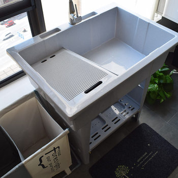 Plastic Laundry Tub, Laundry Cabinet, Bathroom Cabinet, Balcony with Washboard, Floor-Standing Laundry Basin, Washstand, Thickened Laundry Table Factory