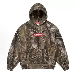 25Fw Box Logo Hooded Camouflage Branch Bogo Embroidery Trendy Brand Loose Hooded Sweatshirt for Men and Women