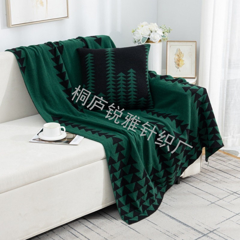 Amazon's Best-Selling Knitted Blanket, Light Luxury Sofa Blanket, Air-Conditioning Blanket, European and American Style Blanket, Office Nap Thread Blanket