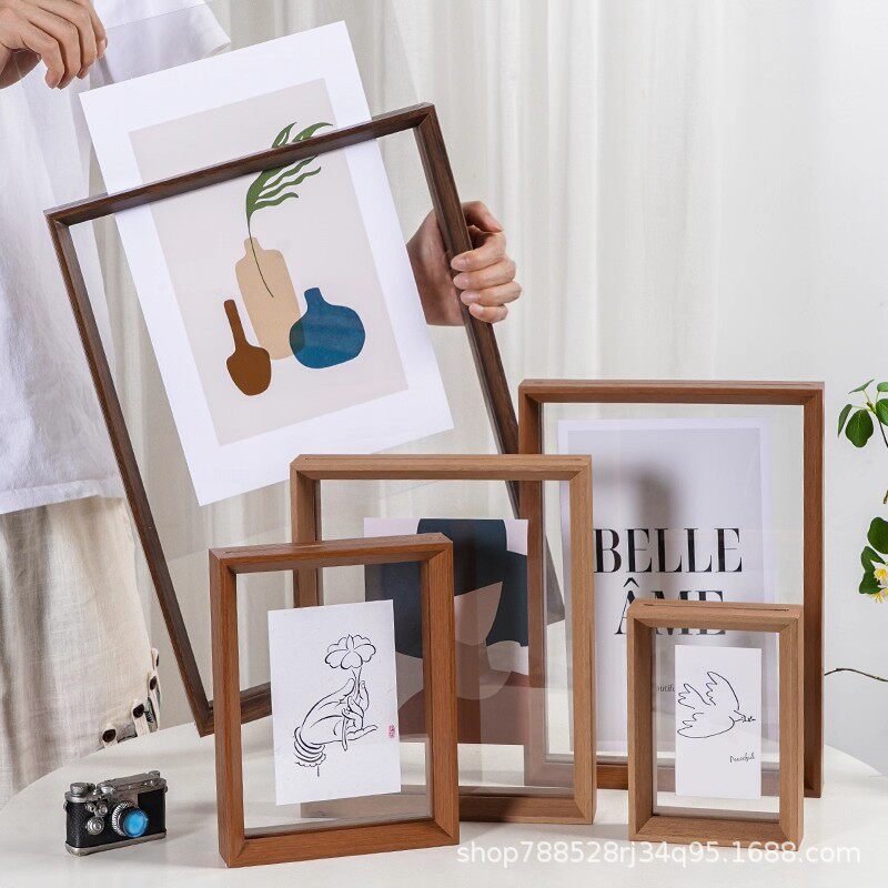 Double-Sided Transparent Photo Frame Table Display Framed Picture Frame 6 Inches 7 Inches 8 Specimen Frame A4 Acrylic Photo Frame Wall Hanging