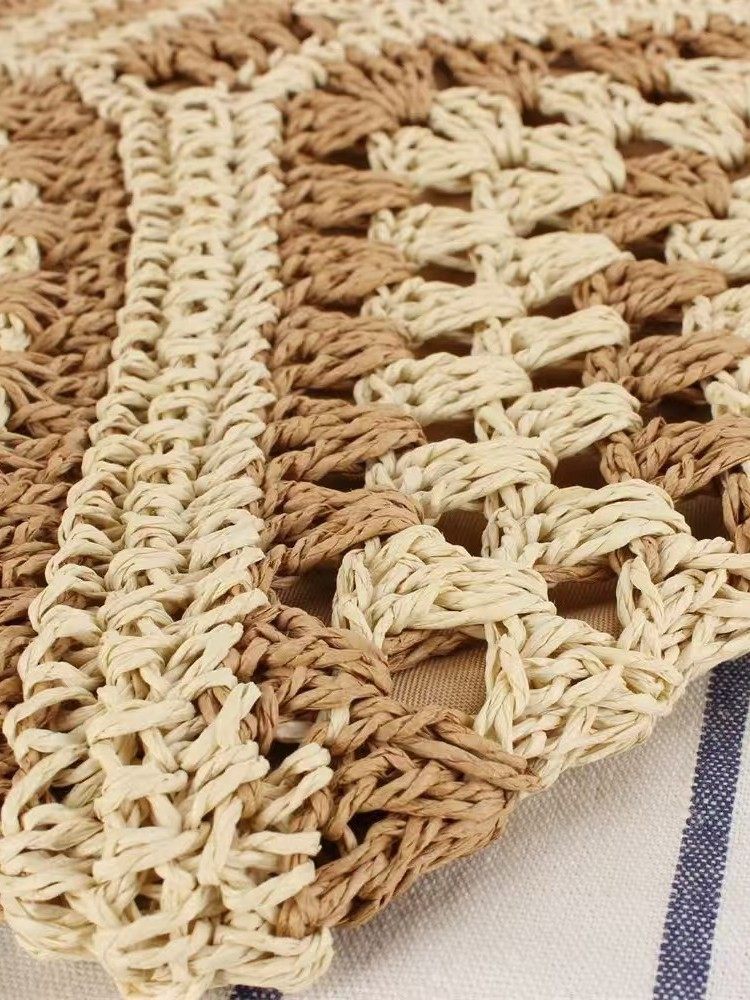 Manufacturer Wholesale Korean Style Large-Capacity Women's Bag Internet Celebrity Popular Grandmother's Straw Bag Seaside Vacation Shoulder Bag