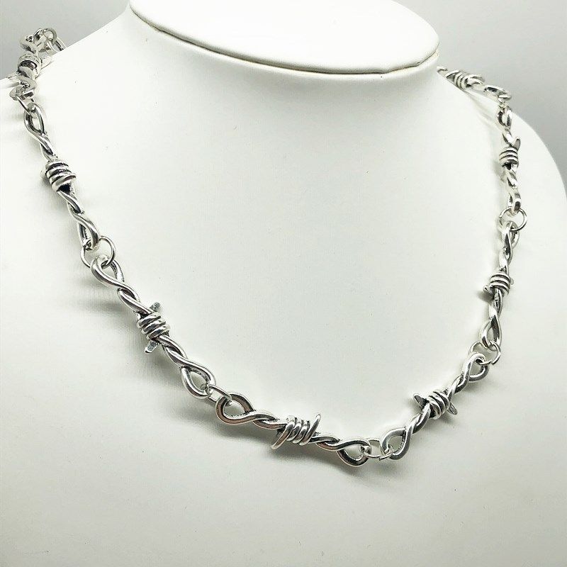 Cross-border Trade Neutral Necklace Hip-hop Gothic Punk Style Small Thorns Chain with barbed wire