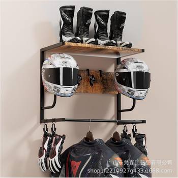 Cross-border helmet display rack wall-mounted hanger helmet storage rack entrance sports equipment rack