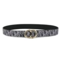 5 gray with gold buckle