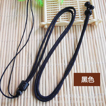 2m small round rope imitation 925 silver silk Xiangyun wooden beads DIY hand woven adjustable Jade cinnabar necklace lanyard wholesale