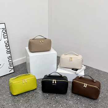 Toiletry Bag Factory Wholesale Storage Bag, Fashionable and Versatile, Large Capacity, High-End Feel, Water-Repellent, Women's Cosmetic Bag, Waterproof