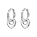 Ms-654 steel color hollow love earrings