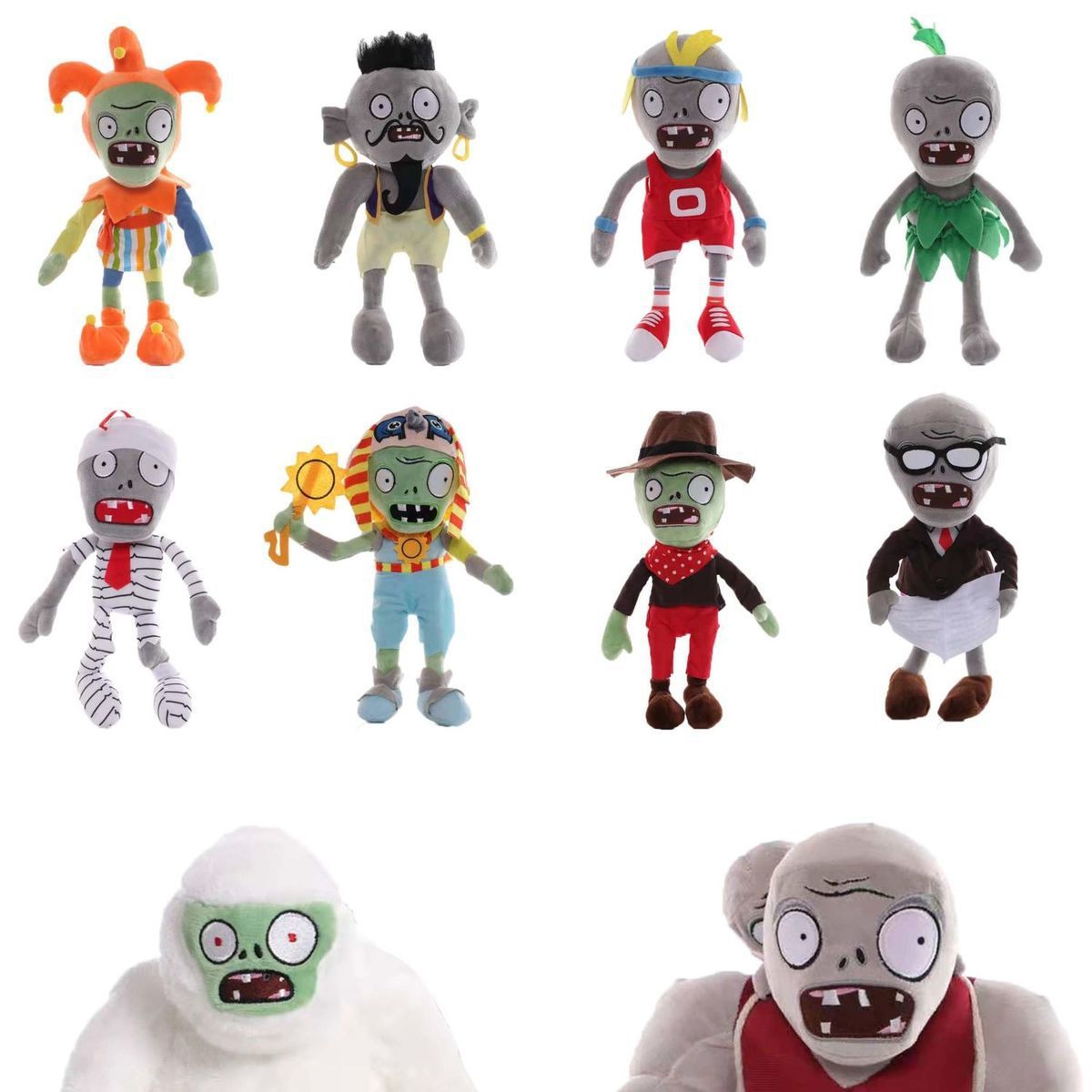 热销全套植物人大战臭僵尸毛绒玩具游戏周边公仔儿童生日礼物毛绒