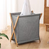 Household Solid Wood Dirty Clothes Basket Dirty Clothes Basket Laundry Storage Clothes Basket Foldable Large Bathroom Laundry Storage Basket