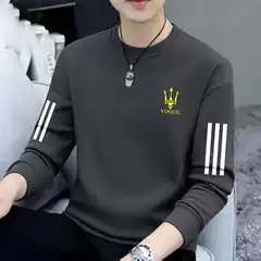 Men's Sweatshirt Spring and Autumn New Round Neck Loose All-match Hatless Pullover Top Youth Long Sleeve Men's Coat All-match