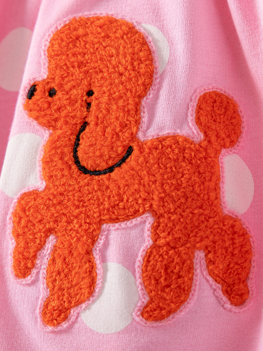 [Style] Children's Clothing, New Autumn Kids' Dress, Cute Applique Cotton Kids' Dress