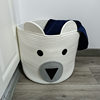 Cotton Storage Basket Rope Basket Toy Sundries Storage Basket Folding Dirty Clothes Basket Finishing Basket Bear Cartoon Laundry Basket