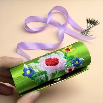 Lipstick Storage Box, Special Brocade Embroidered Lipstick Box, Cosmetic Box, Small Gifts for Going Abroad, Travel Souvenirs