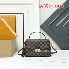 Cross-Border Sourcing New Arrival Classic Monogram Checkerboard Fringe Messenger Bag Fashion Versatile Shoulder Crossbody Women's Bag