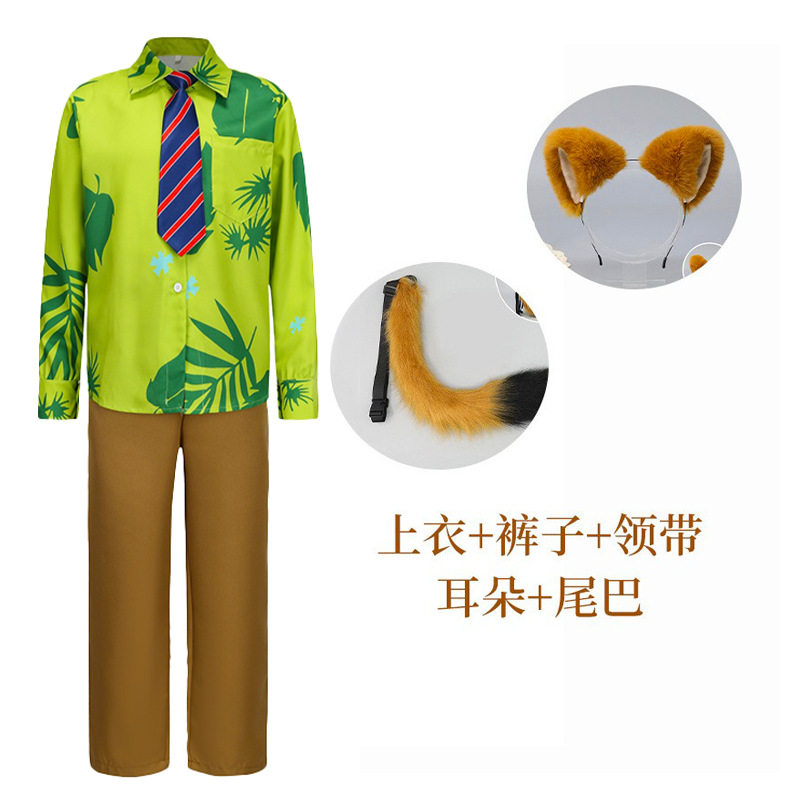 長袖長ズボンセット（トップス＋パンツ＋ネクタイ＋ヘアバンド＋尻尾）