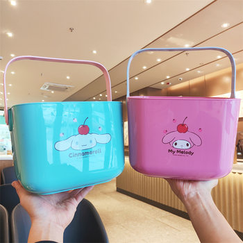 Genuine Authorized Cute Cartoon Sanrio Multifunctional Drain Basket Bath Portable Large Capacity Leakage Basket