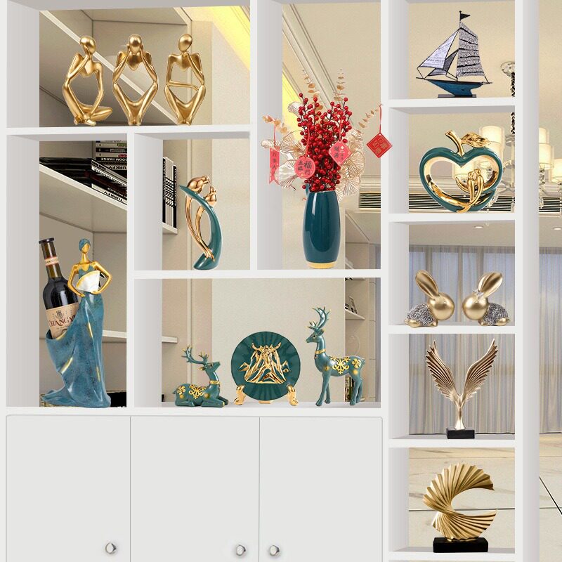 新中式高档酒柜装饰品餐边柜摆件客厅创意家居饰品室内软装装饰