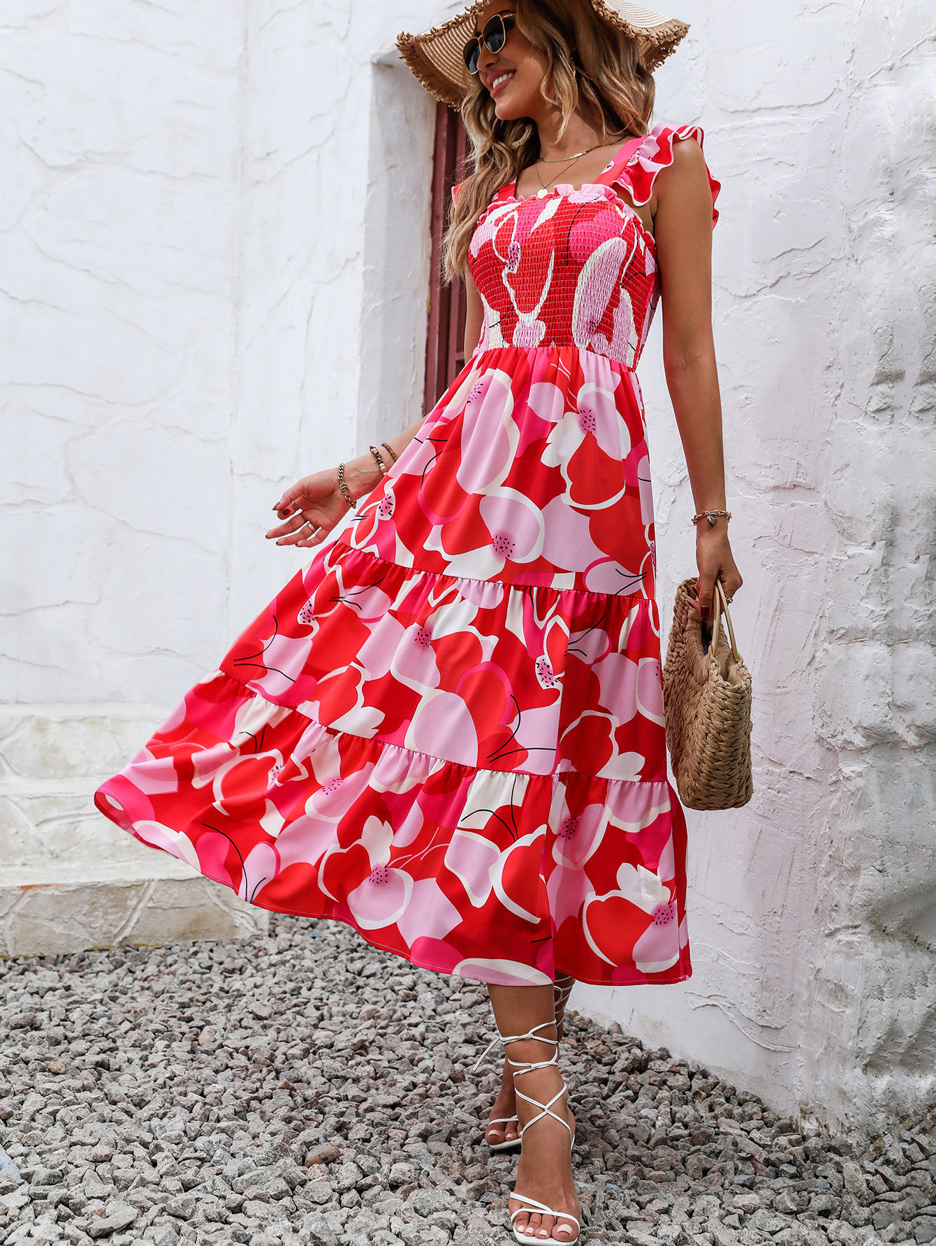 Spring Womens Dress Elegant Waist Defined Design Perfect for Casual or Formal Occasions Available for Wholesale