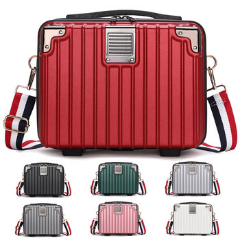 Hand Case Spot Wholesale Student Small Luggage Female Support logo Crossbody Suitcase Cosmetic Case Customization