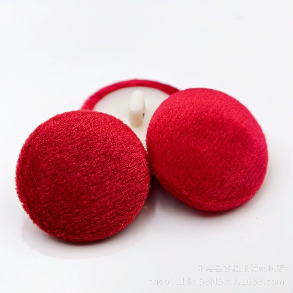 Velvet Cloth Buttons, Round Plastic Foot Buttons, Shirt Cardigans, Sweaters, Dresses, Jackets, Suits, Shoes and Hats Buttons