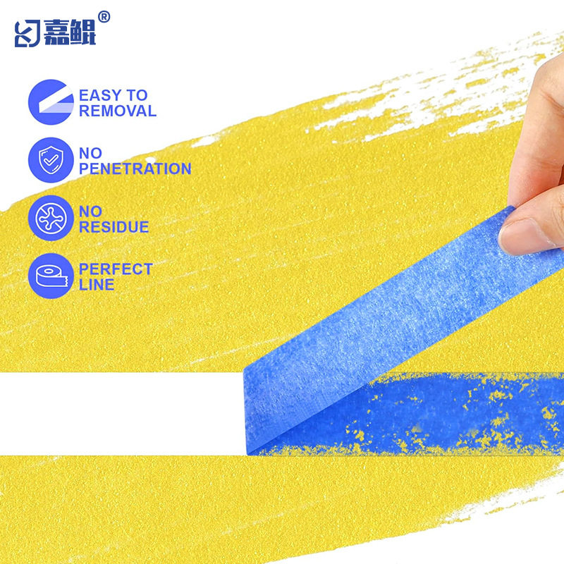Blue masking paper tape wholesale does not leave glue high temperature resistant steam art oil painting adhesive paper masking decoration paint protection