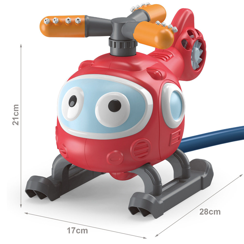 Outdoor Water Spray Toy Courtyard Garden Rotating Water Spray Flower Helicopter Cactus Children Cartoon Toy Hair