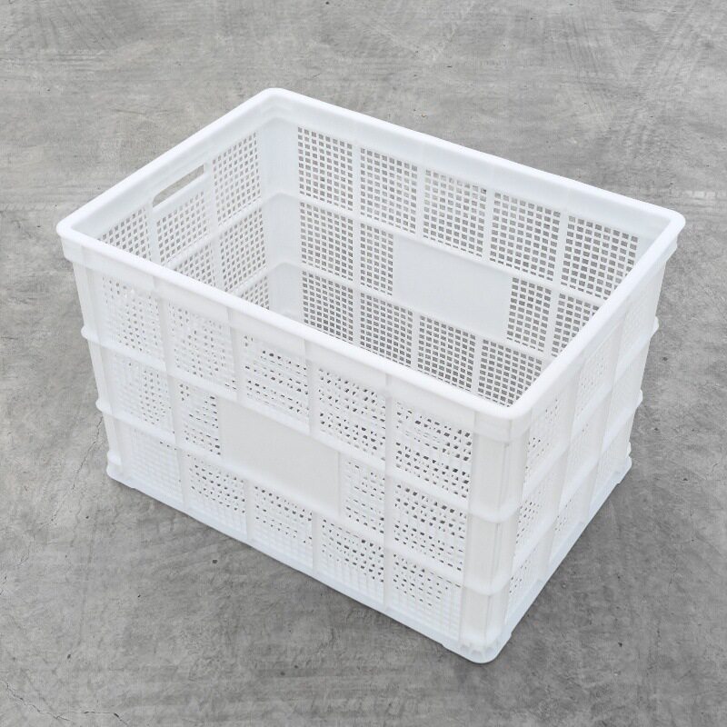 White Plastic Thickened Turnover Rectangular Large Clothing Basket Vegetable and Fruit Storage Basket Storage Basket