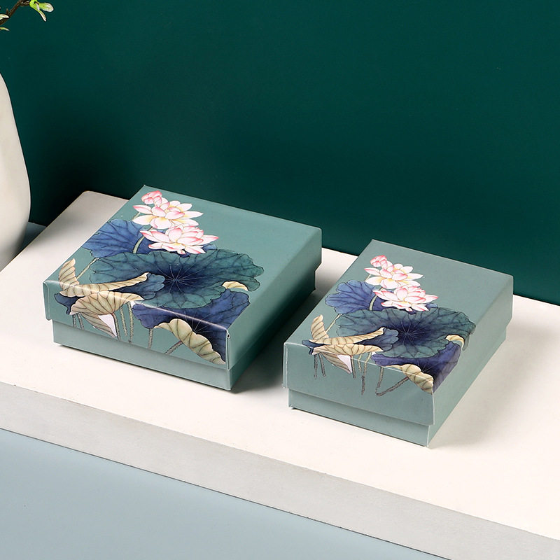 New Chinese style heaven and earth cover dragon pattern jewelry box dragon year exclusive jewelry pendant box wholesale