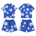 Short-sleeved suit [lake blue]