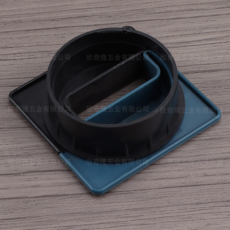 塑料正方形双色穿线盒办公电脑桌面装饰线孔盖板圆孔走线盒过线盒