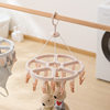 Camellia plum blossom drying rack PP plastic drying rack multi-head drying rack underwear pants rack with clip 0793