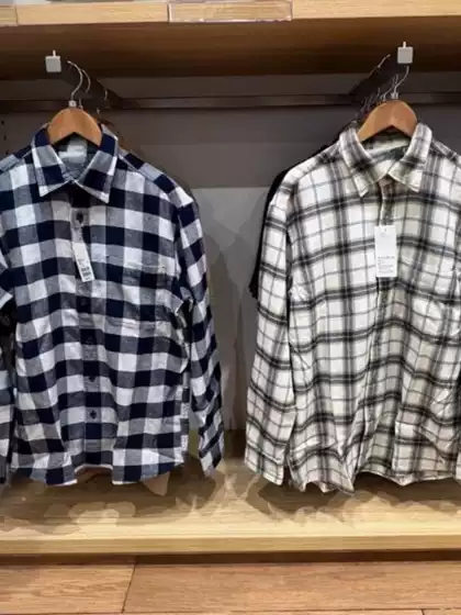 2025 men's and women's flannel plaid shirt long sleeve coat casual versatile coat 470192 470189