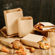 Organ bag thickened disposable snack oil-proof Kraft paper bag insulation takeaway roll foil aluminum foil barbecue bag