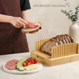 Деревянная хлеборезка, лоток для хранения панировочных сухарей с бамбуковым отделением, регулируемая хлеборезка для выпечки тостов