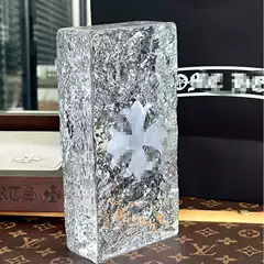 Kexin crystal brick partition wall, ultra white hollow solid transparent color internet famous bathroom art ice crystal brick