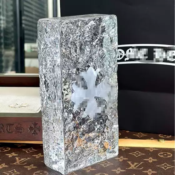 Kexin crystal brick partition wall, ultra white hollow solid transparent color internet famous bathroom art ice crystal brick